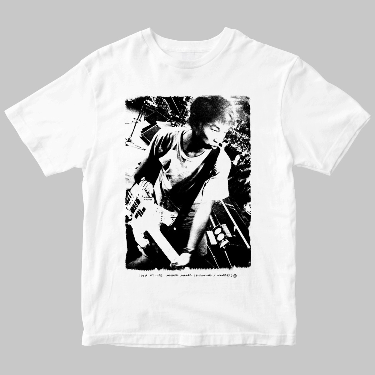 難波章浩 AKIHIRO NAMBA -100% MY LIFE　オリジナル記念Tシャツ　ホワイト