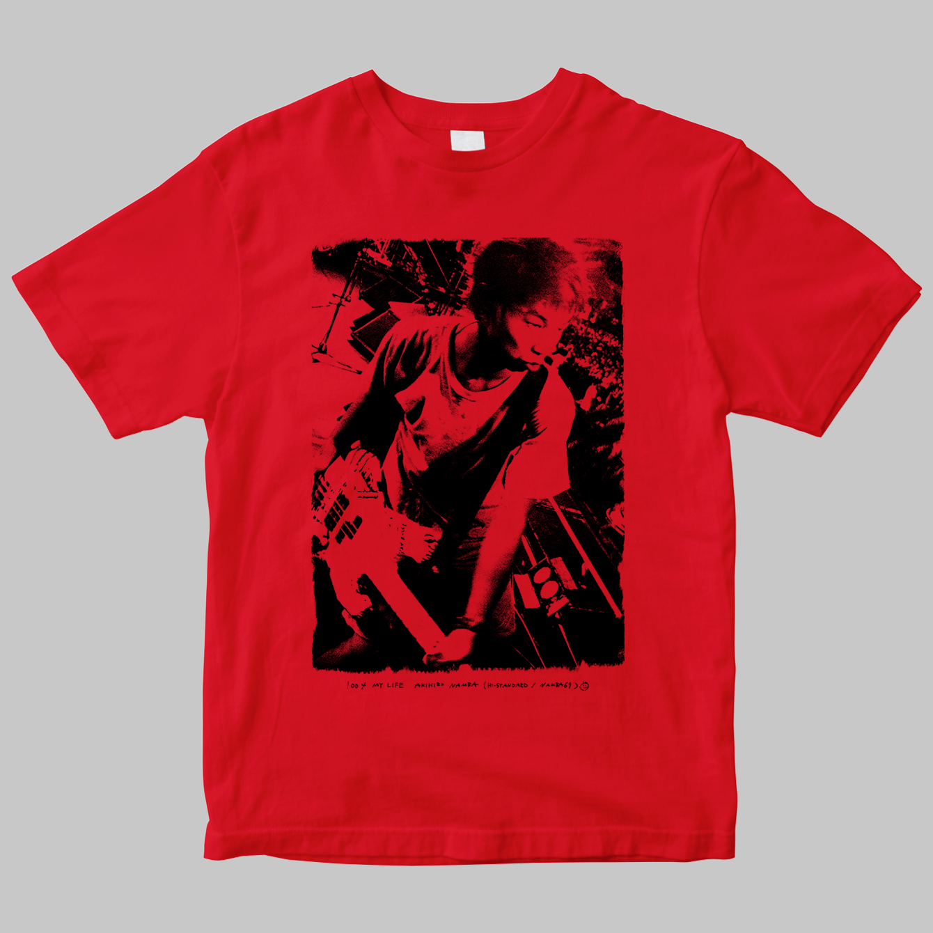 難波章浩 AKIHIRO NAMBA -100% MY LIFE　オリジナル記念Tシャツ　レッド