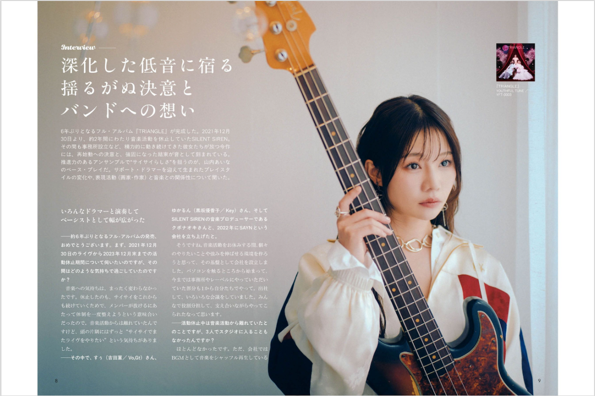 bm-yamauchi1 ミニ・ベーシスト・ブック vol.2〜山内あいな(SILENT SIREN)誌面1