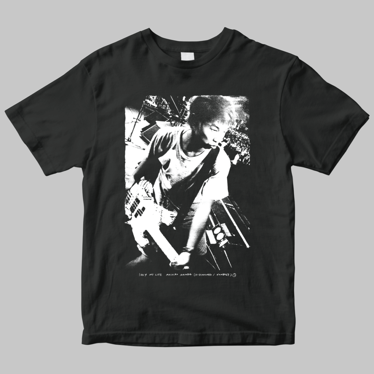難波章浩 AKIHIRO NAMBA -100% MY LIFE　オリジナル記念Tシャツ　スモークブラック