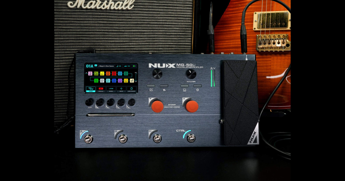 Burny エレキベース 本体 ブラック＆マルチエフェクター NUXより、ギター／ベース用フラッグシップ・マルチエフェクター“MG